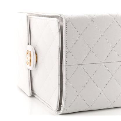 Chanel Caviar Quilted Medium Chanel 25 Handbag White 9 of 11
