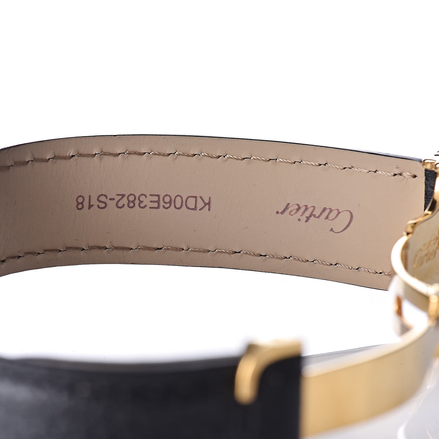 Sterling Silver Vermeil Calfskin 33mm Must De Cartier Quartz Watch