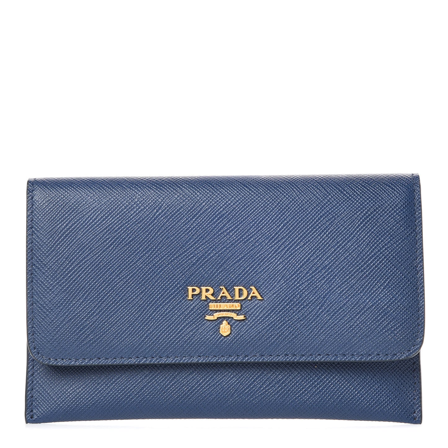 Saffiano Metal Flap Wallet Bleuette