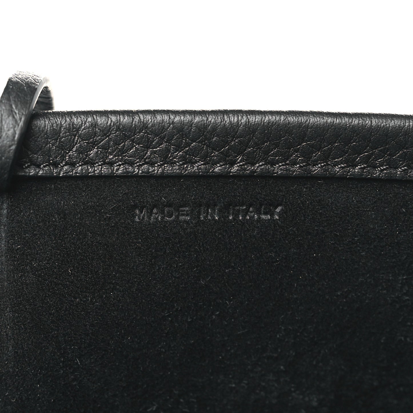 Grained Calfskin Medium N/S Hook Tote Black