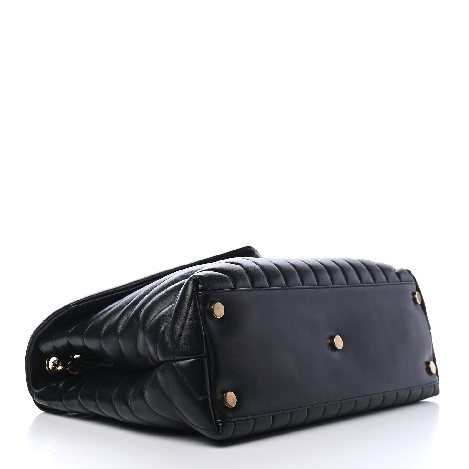 Saint Laurent Calfskin Y Quilted Monogram Large Loulou Chain Satchel Black 3 of 9