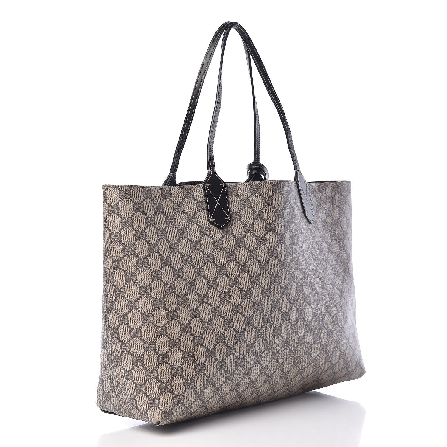 Gucci Calfskin GG Supreme Monogram Medium Reversible Tote Black 4 of 16