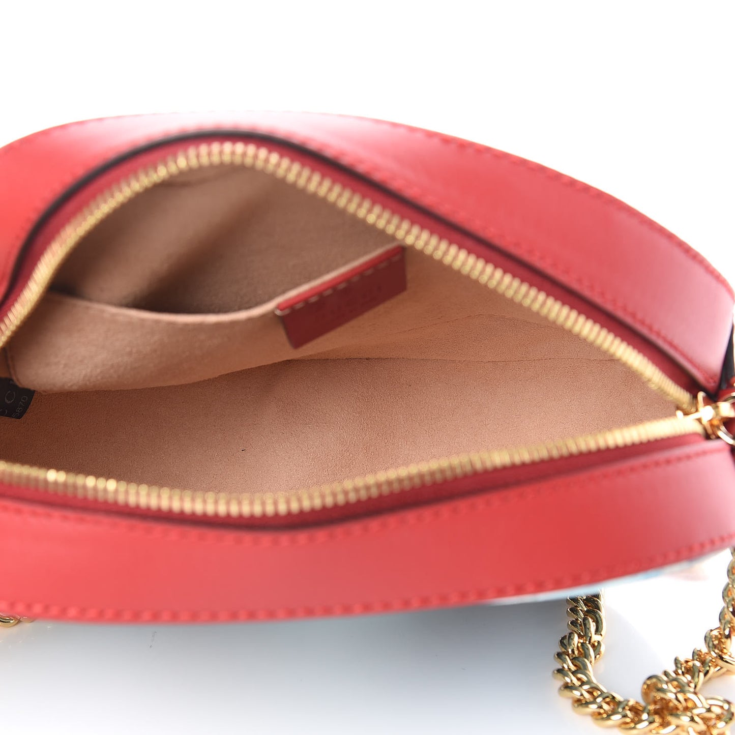 GG Supreme Monogram Blooms Mini Chain Shoulder Bag Beige Blue Navy Hibiscus Red