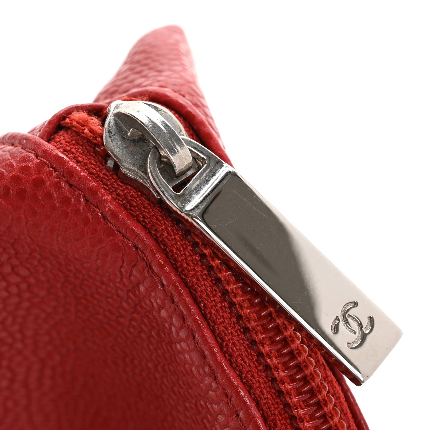 Chanel Caviar Timeless CC Cosmetic Pouch Red 8 of 9