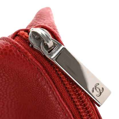 Chanel Caviar Timeless CC Cosmetic Pouch Red 8 of 9