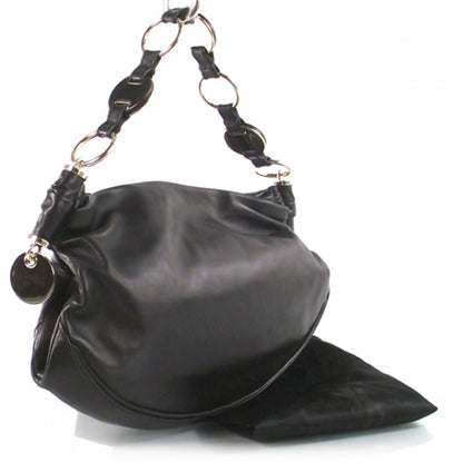 Saint Laurent Leather Hoop Rive Gauche 3 of 9