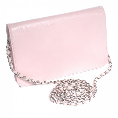 Chanel Caviar Wallet on Chain Pink 3 of 8