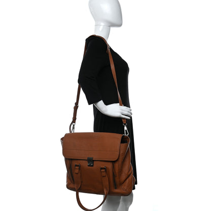 3.1 Phillip Lim Textured Calfskin Large Pashli Satchel Amber 2 of 14