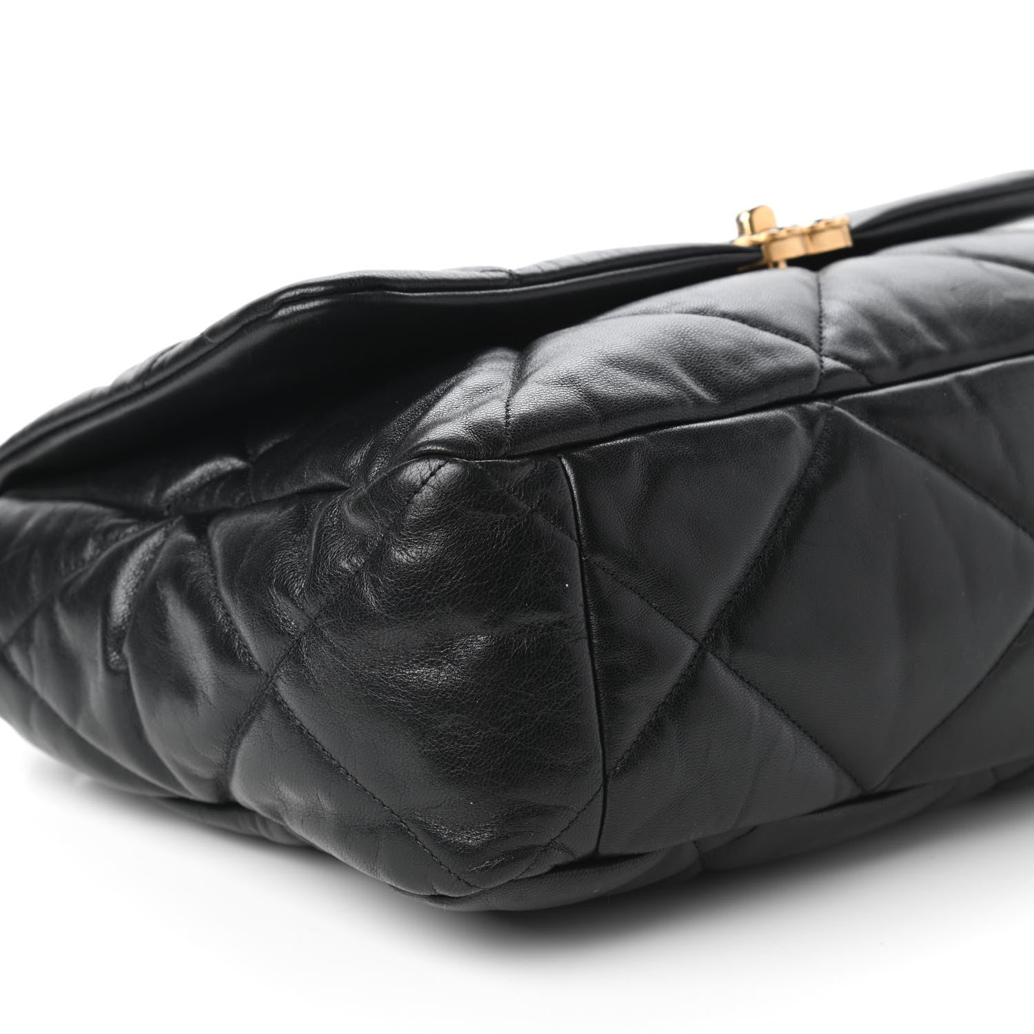 Chanel Goatskin Quilted Maxi Chanel 19 Flap Black 6 of 10