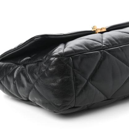 Chanel Goatskin Quilted Maxi Chanel 19 Flap Black 6 of 10