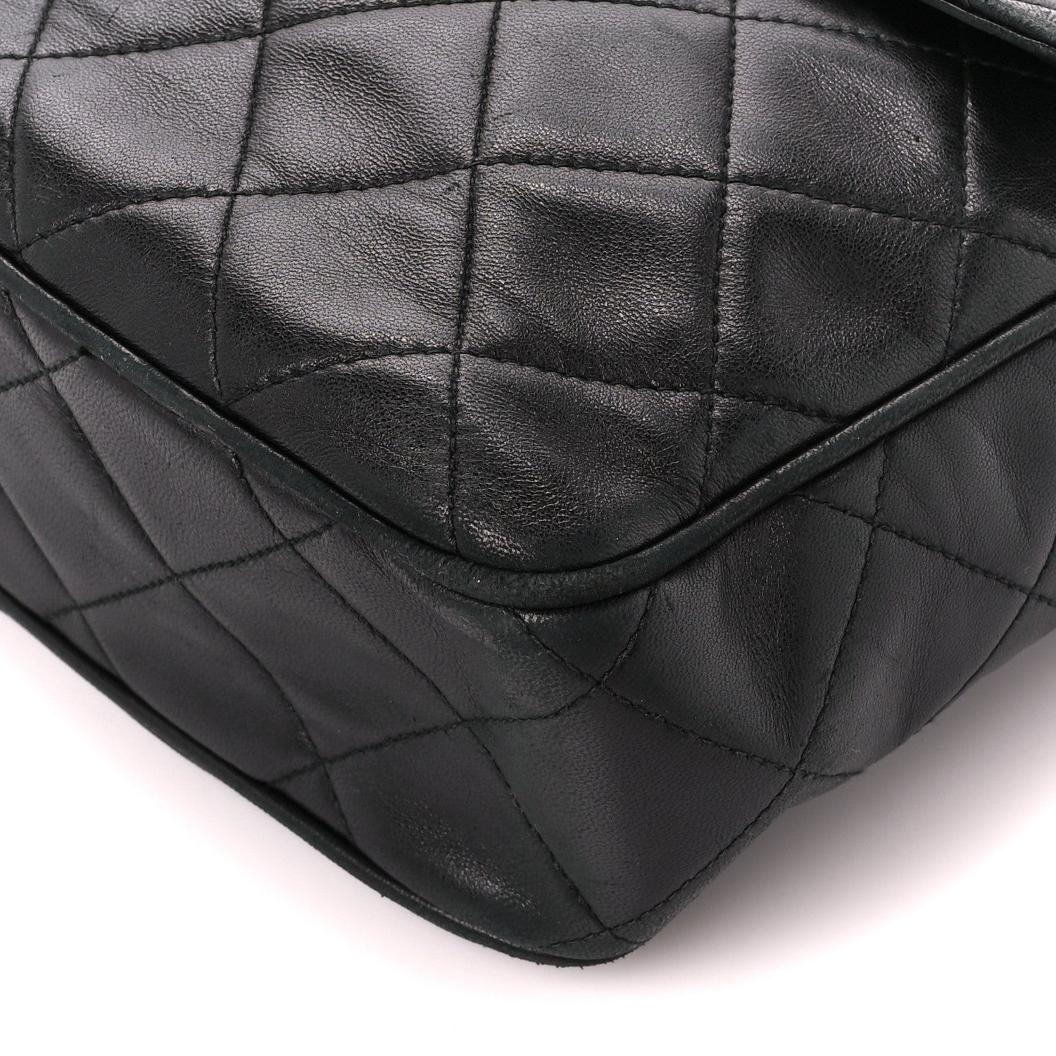 Chanel Lambskin Quilted Flap Camera Case Black 11 of 12