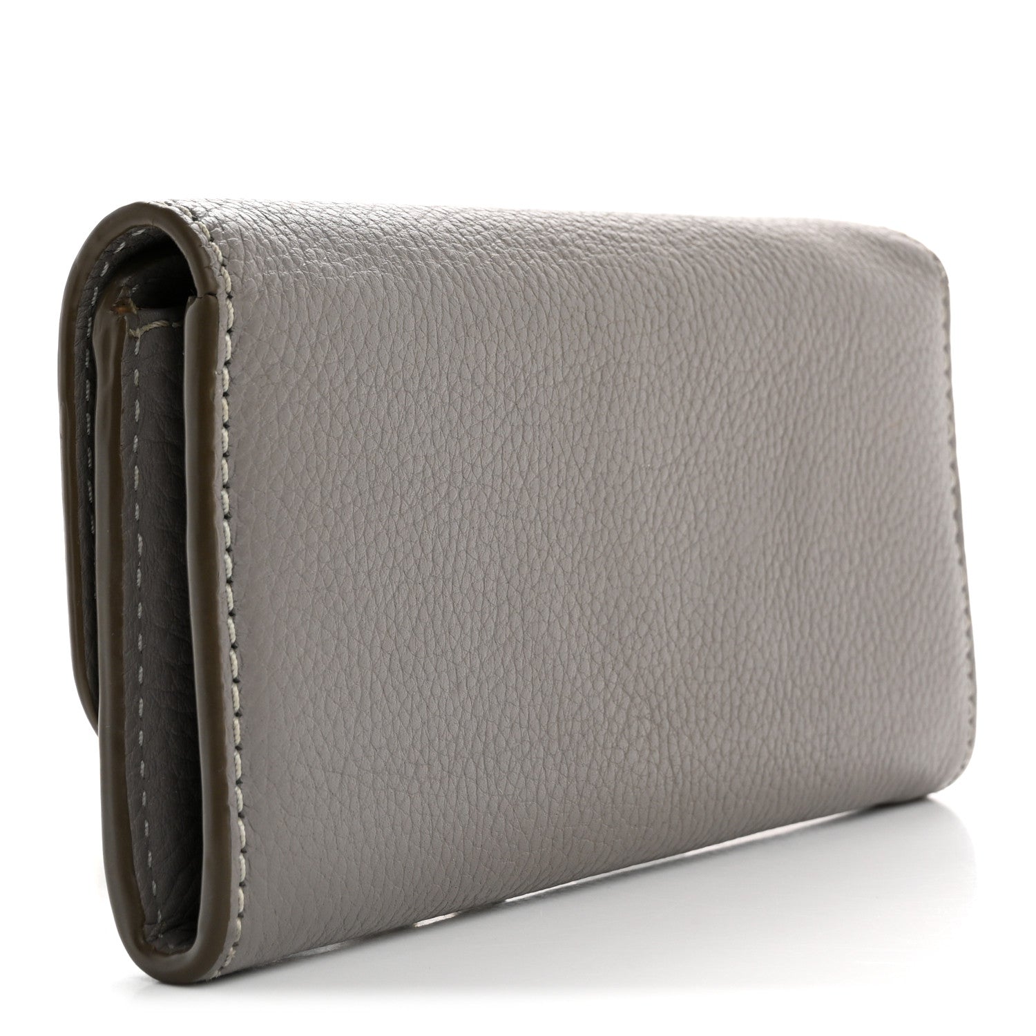 Chloe Calfskin Marcie Continental Flap Wallet Cashmere Grey 3 of 10