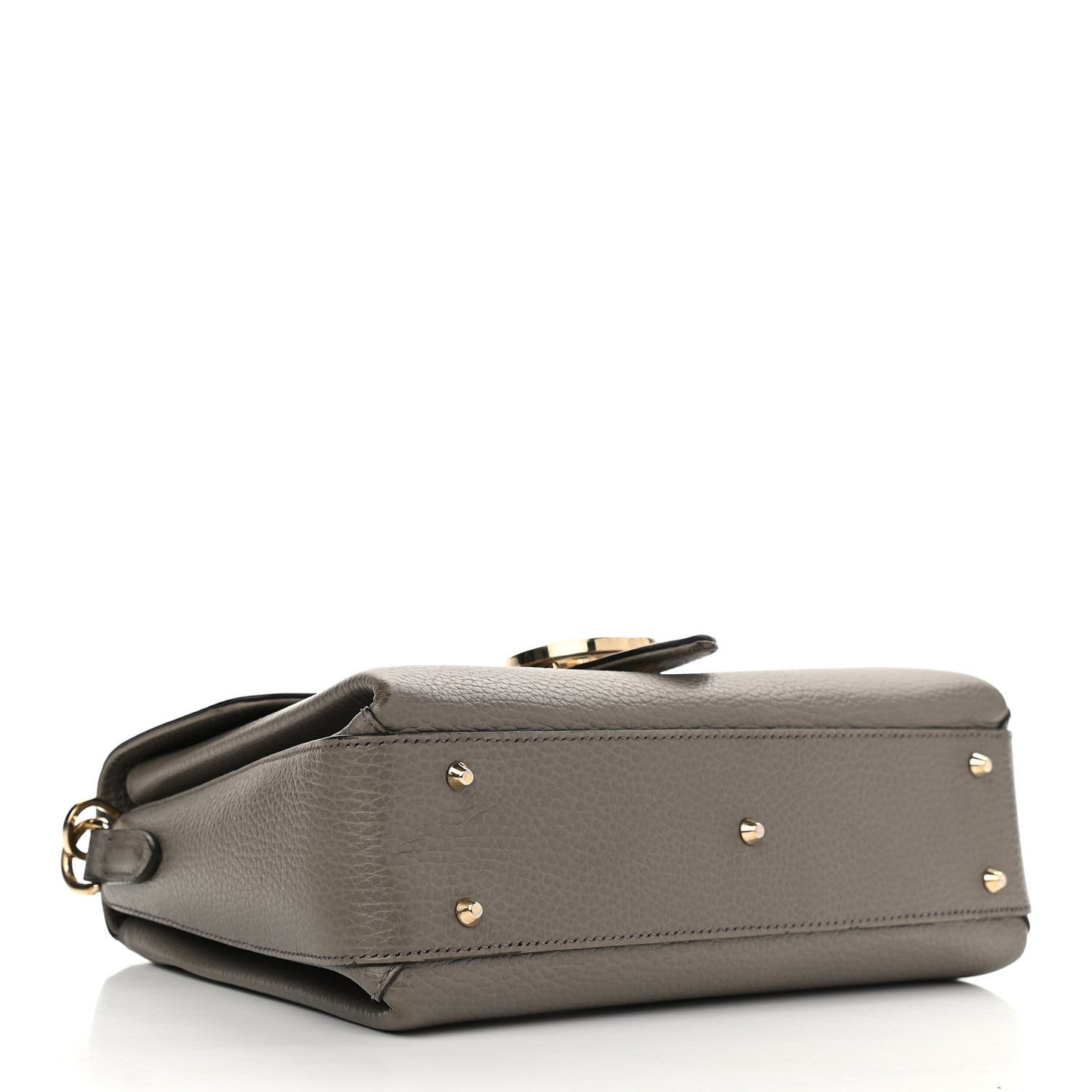 Dollar Calfskin Interlocking G Top Handle Shoulder Bag Loess