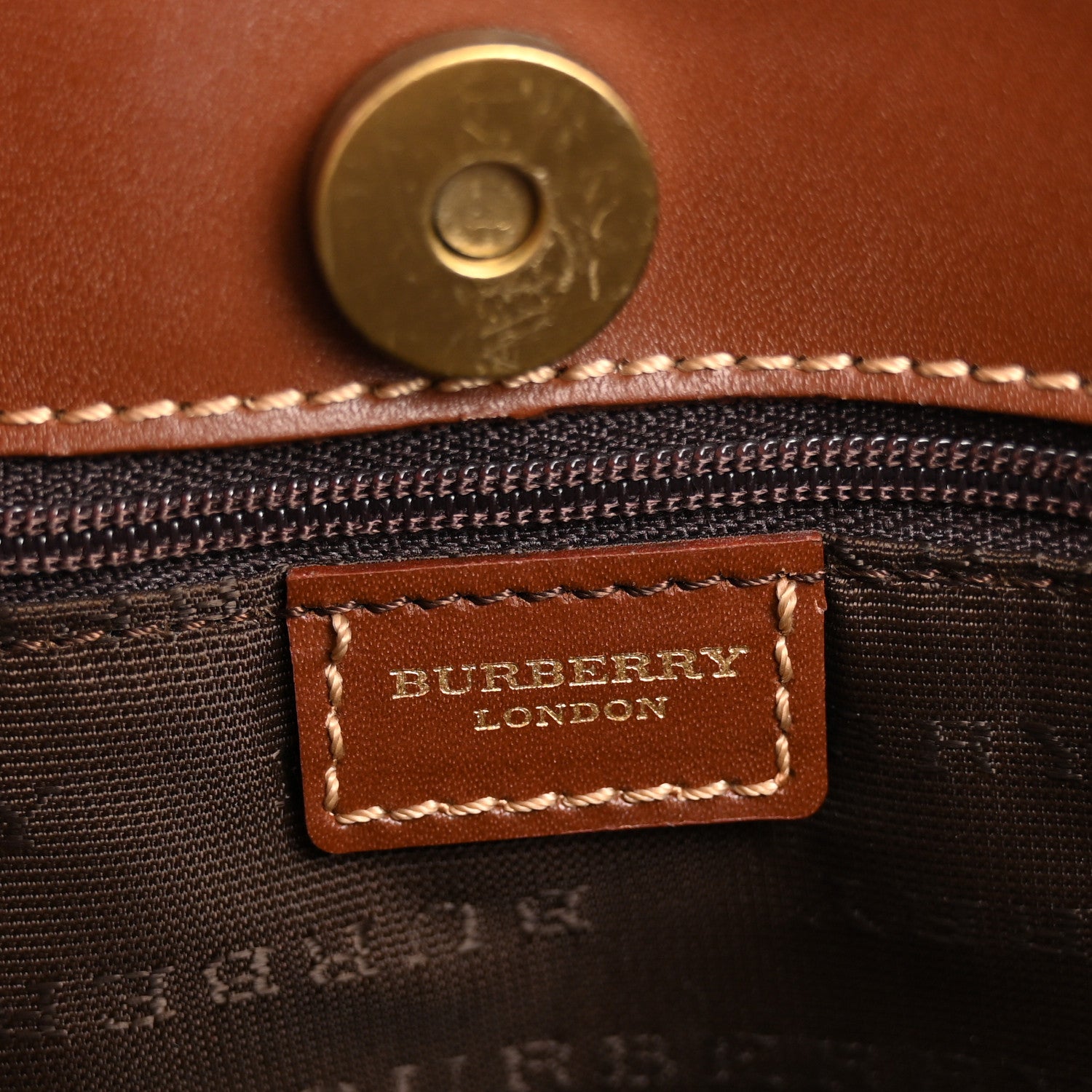 Burberry Haymarket Check Tote Brown 5 of 12