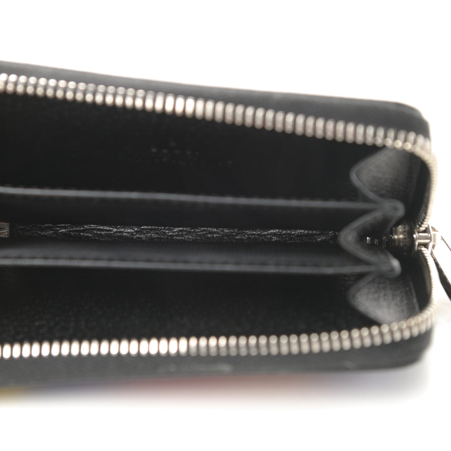 GG Supreme Monogram Psychedelic Zip Around Card Case Wallet Black