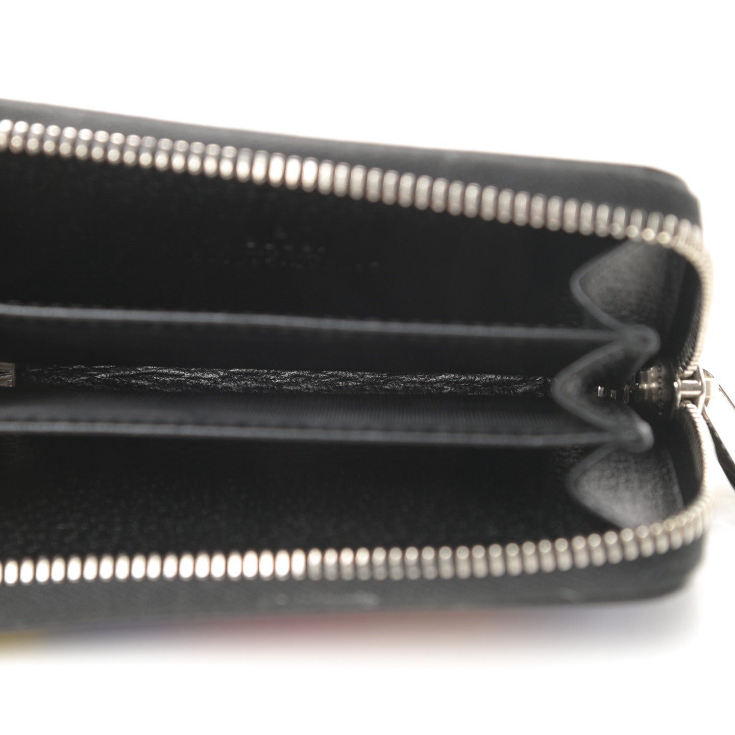 Gucci GG Supreme Monogram Psychedelic Zip Around Card Case Wallet Black 5 of 7