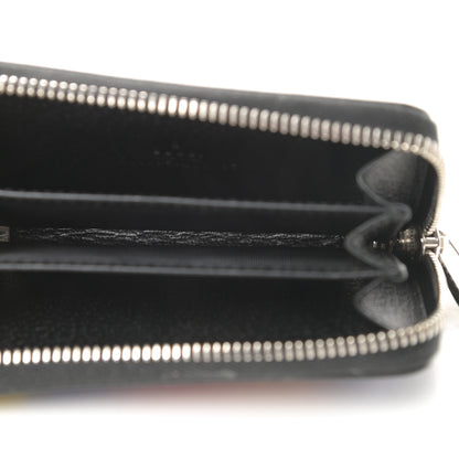 Gucci GG Supreme Monogram Psychedelic Zip Around Card Case Wallet Black 5 of 7