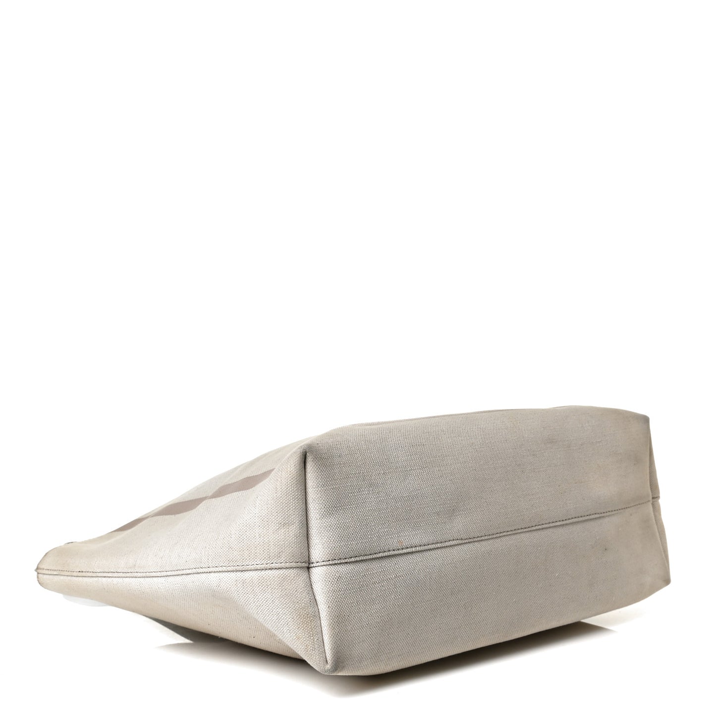 Canvas Calfskin T Tote Beige