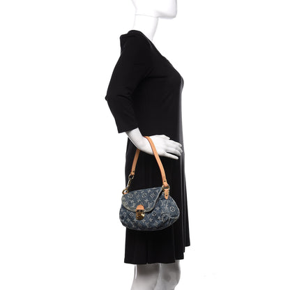 Louis Vuitton Monogram Denim Mini Pleaty Blue 2 of 9