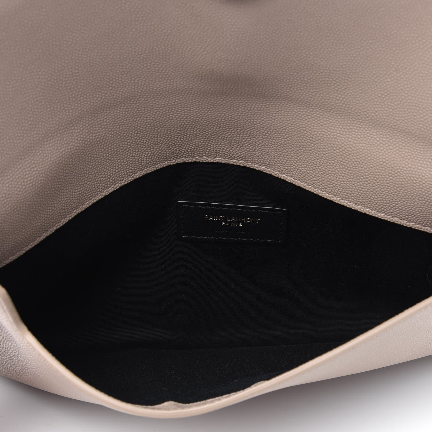 Saint Laurent Grain De Poudre Uptown Pouch Dark Beige 4 of 9