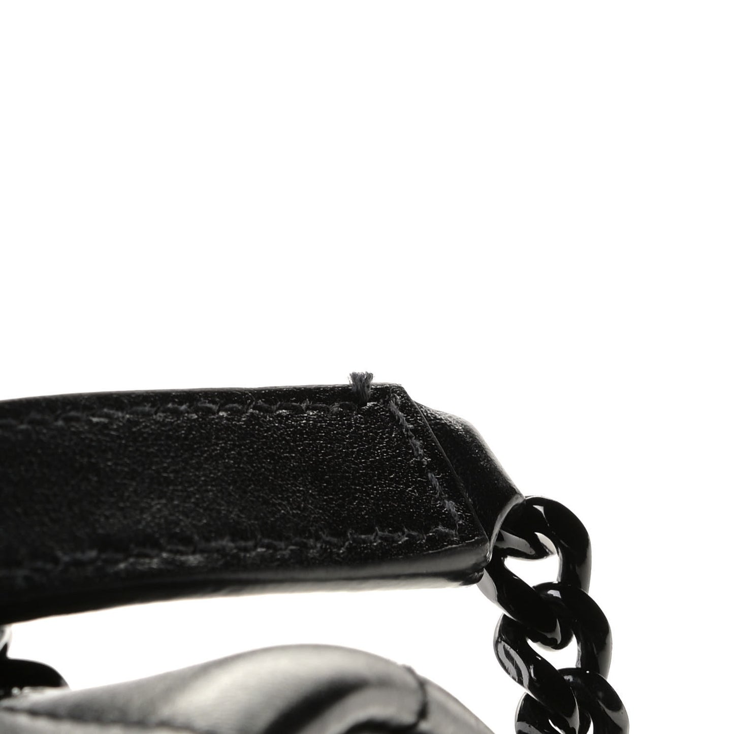 Calfskin Y Quilted Monogram Medium Loulou Chain Satchel Black