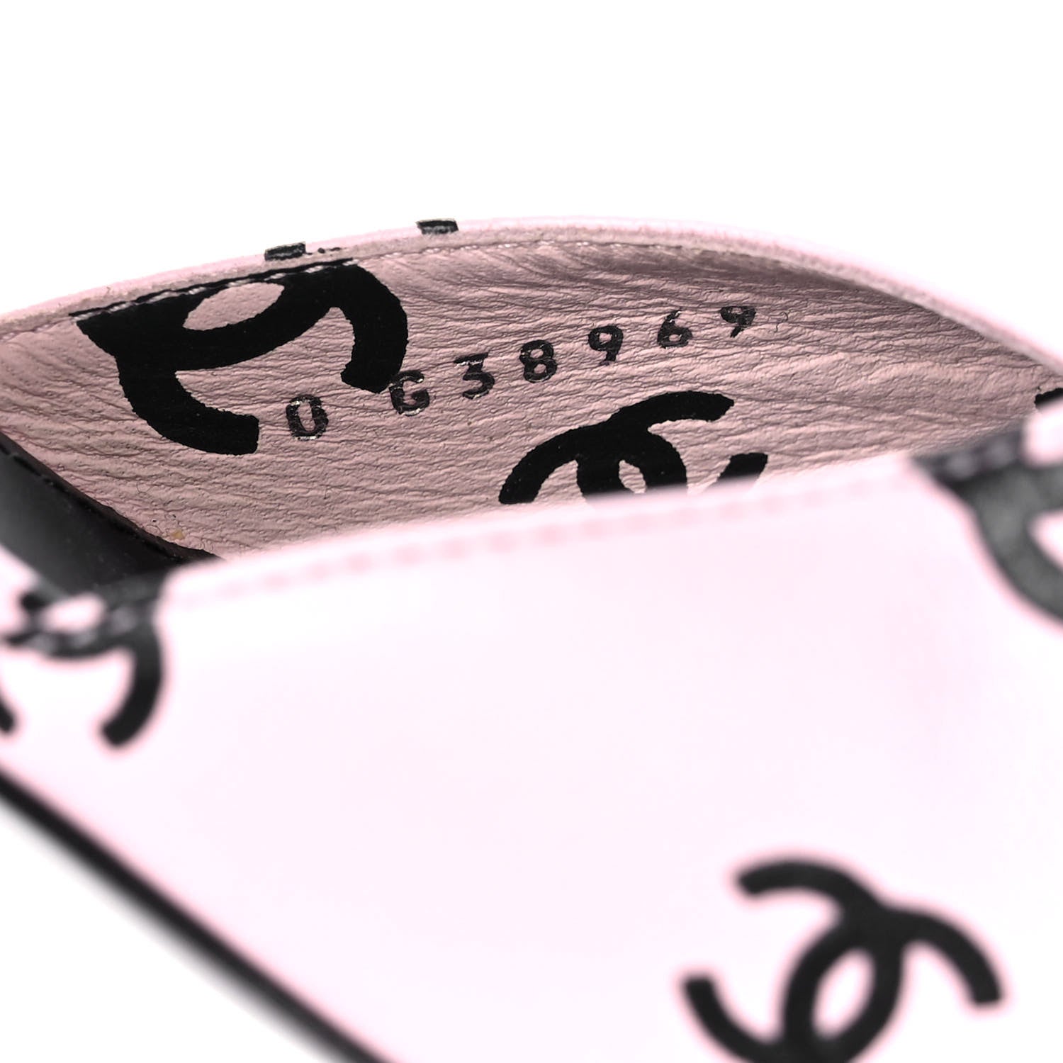 Chanel Printed Lambskin CC Sandals 42 Light Pink Black 8 of 13