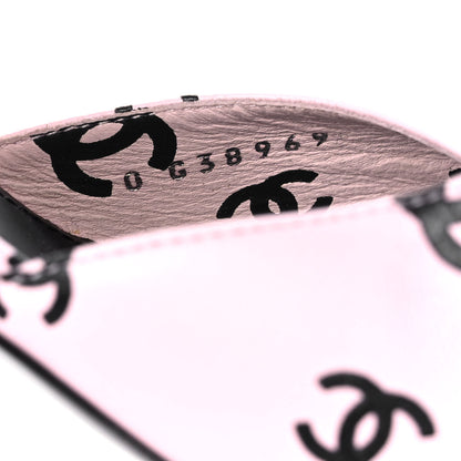Chanel Printed Lambskin CC Sandals 42 Light Pink Black 8 of 13