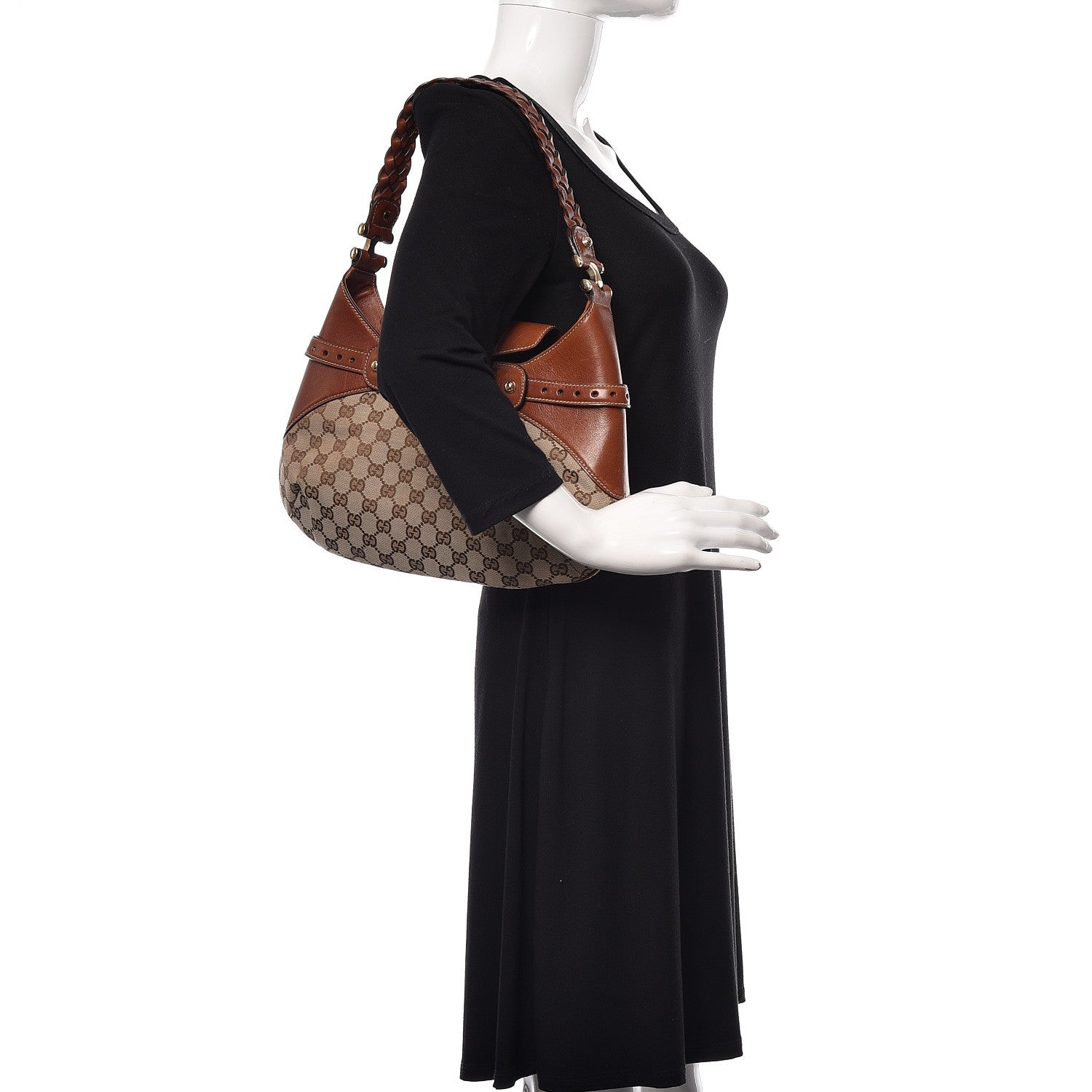 Gucci Monogram Pelham Shoulder Bag Brown 2 of 12