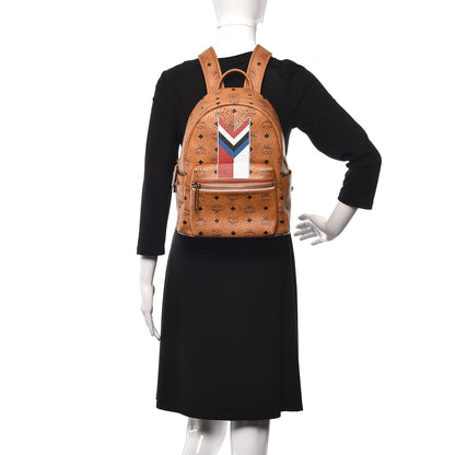 MCM Visetos Chevron Stripe Medium Stark Backpack Cognac 2 of 10