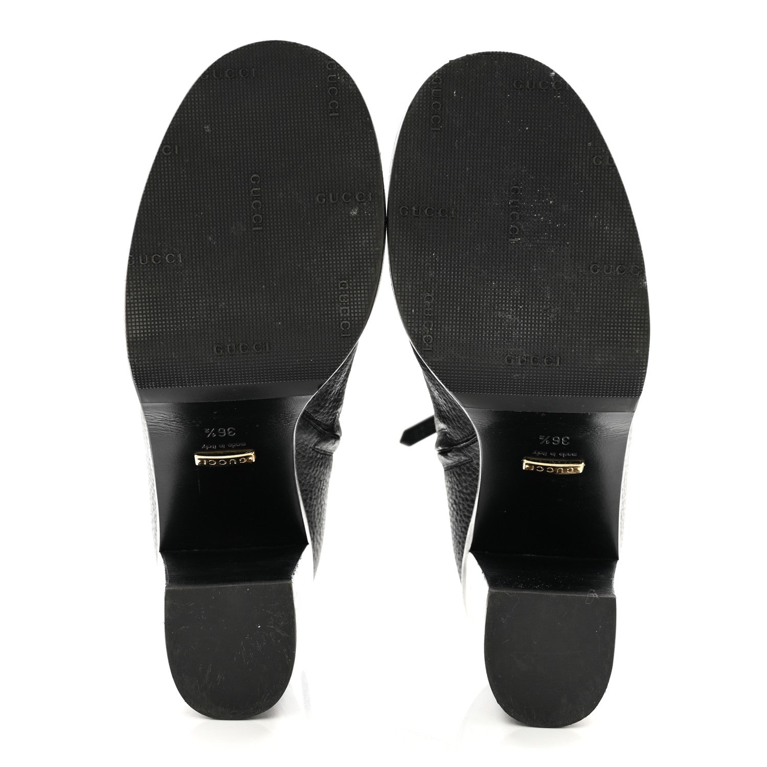 Gucci Austin Calfskin Interlocking G Ankle Boots 36.5 Black 5 of 8