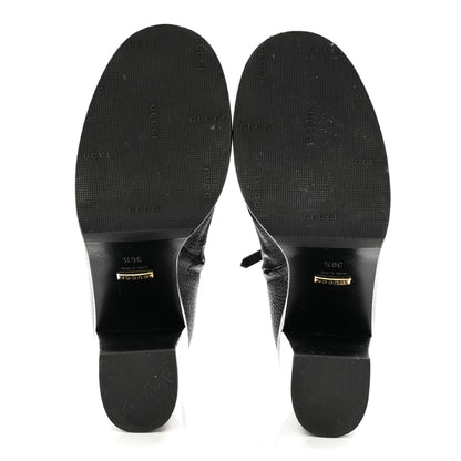 Gucci Austin Calfskin Interlocking G Ankle Boots 36.5 Black 5 of 8