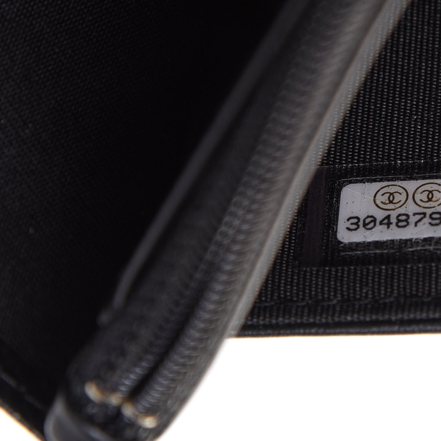 Caviar Camellia Embossed Wallet On Chain WOC Black