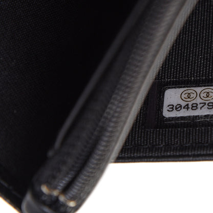 Chanel Caviar Camellia Embossed Wallet On Chain WOC Black 7 of 11