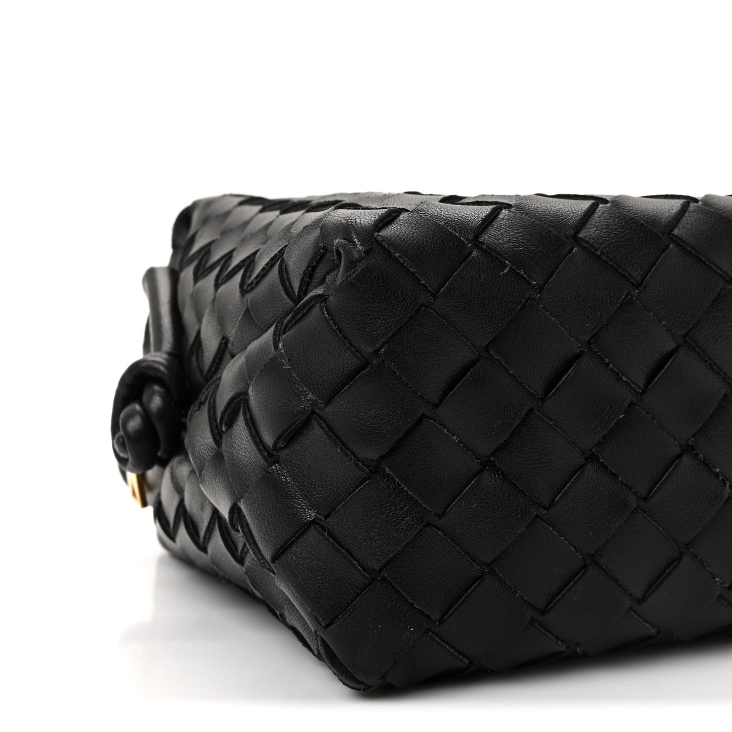 Nappa Intrecciato Small Loop Camera Bag Black