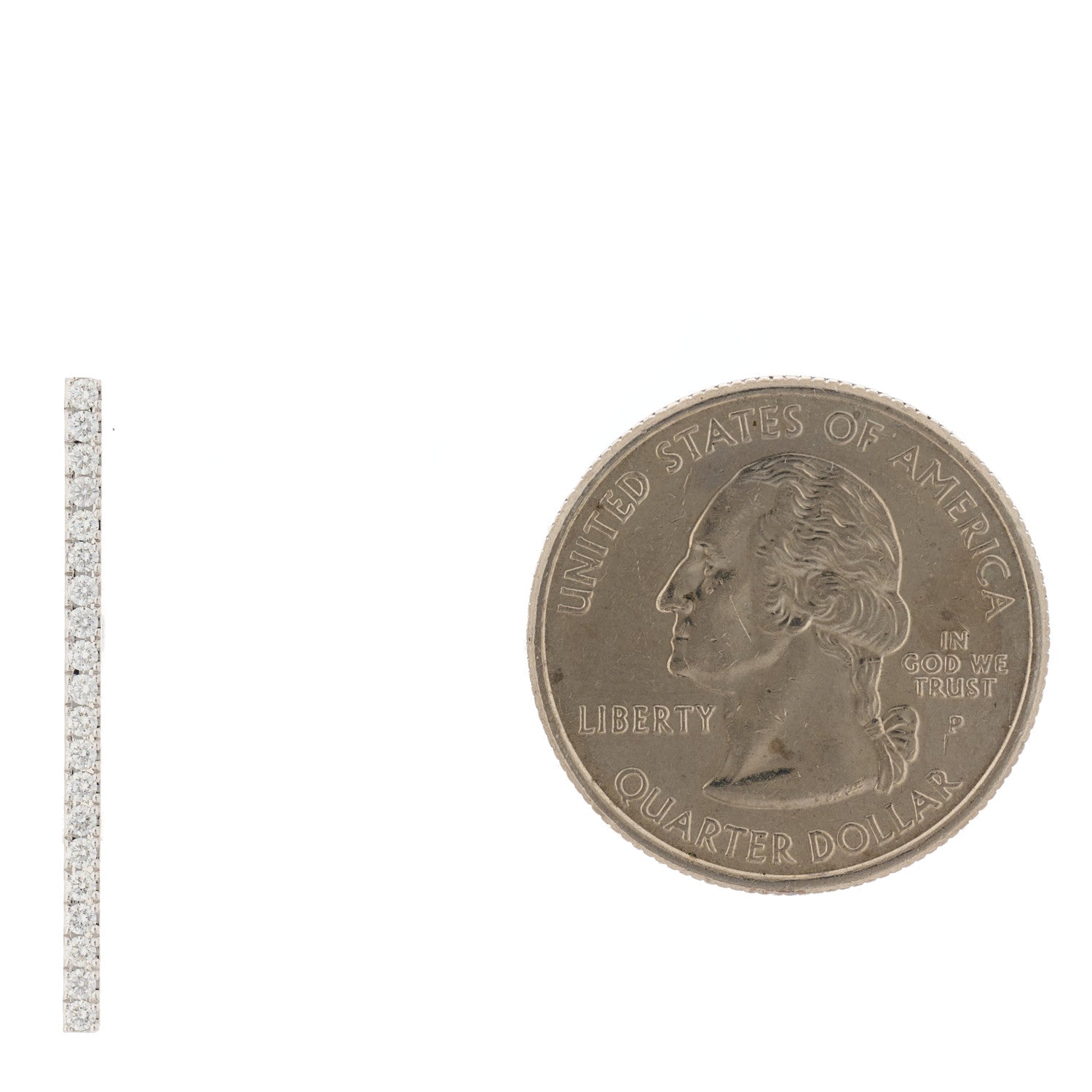 Messika 18K White Gold Diamond Gatsby Single Bar Earring 2 of 5