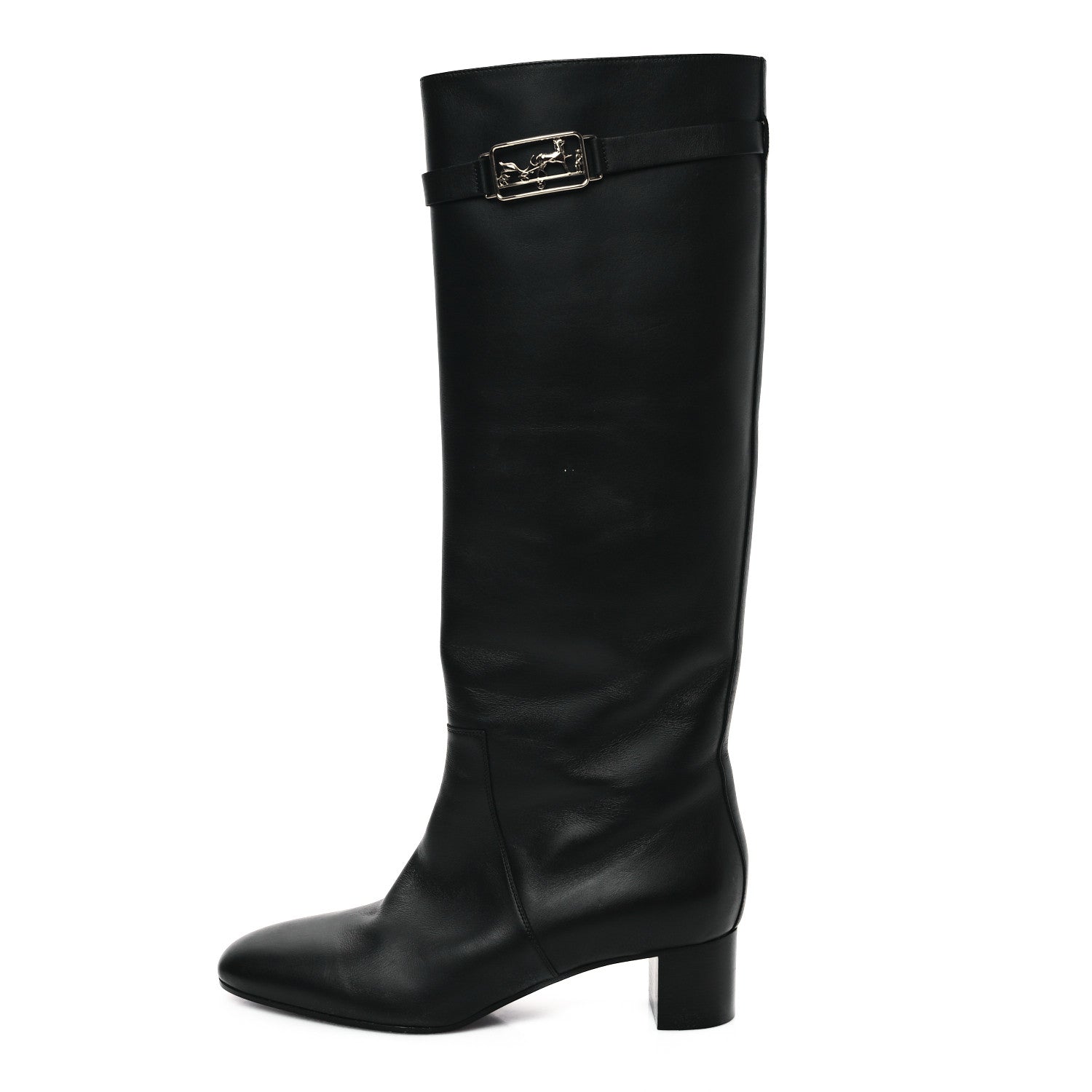Hermes Calfskin Versailles Boots 39 Black 1 of 10