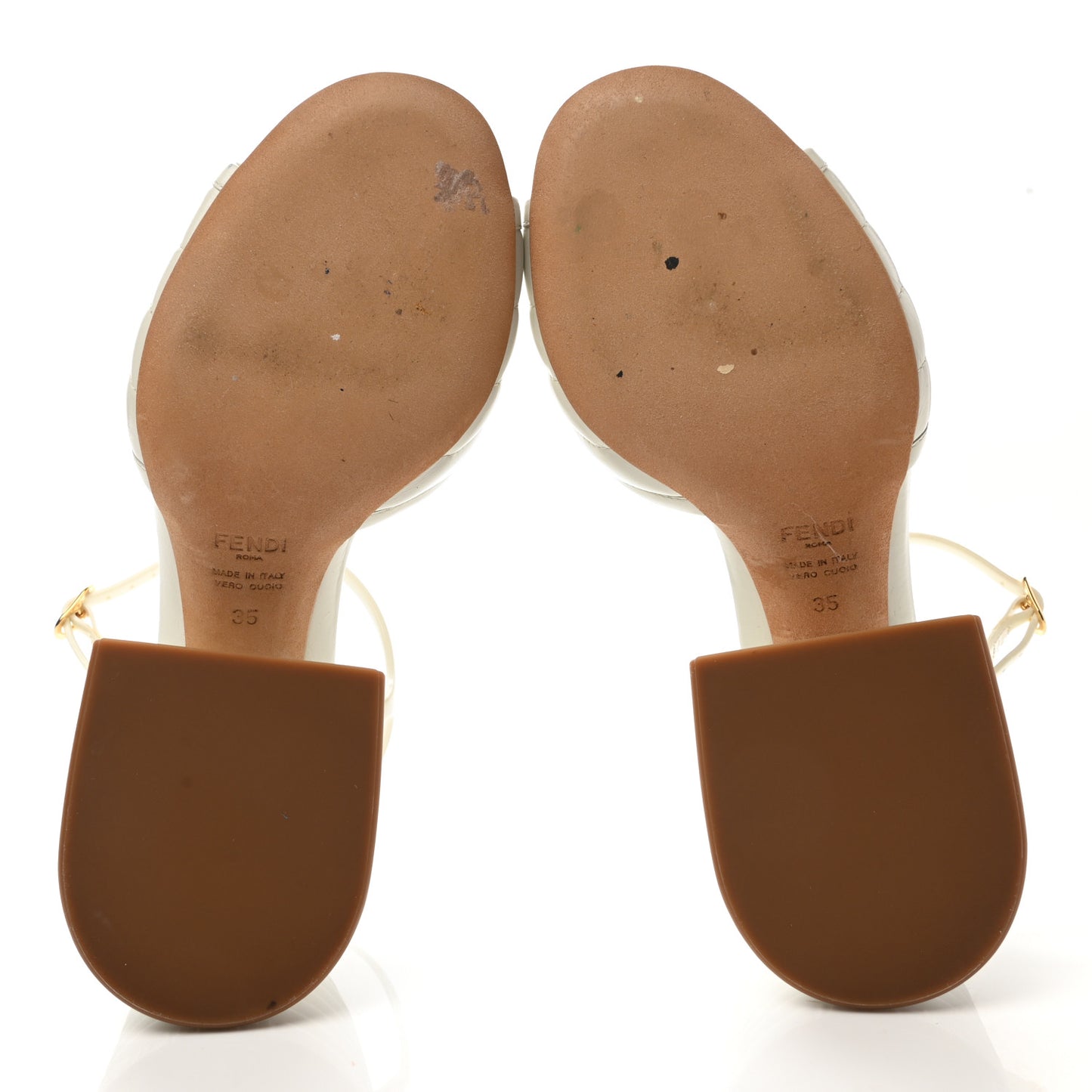 Calfskin Promenade Slingback Sandals 35 White