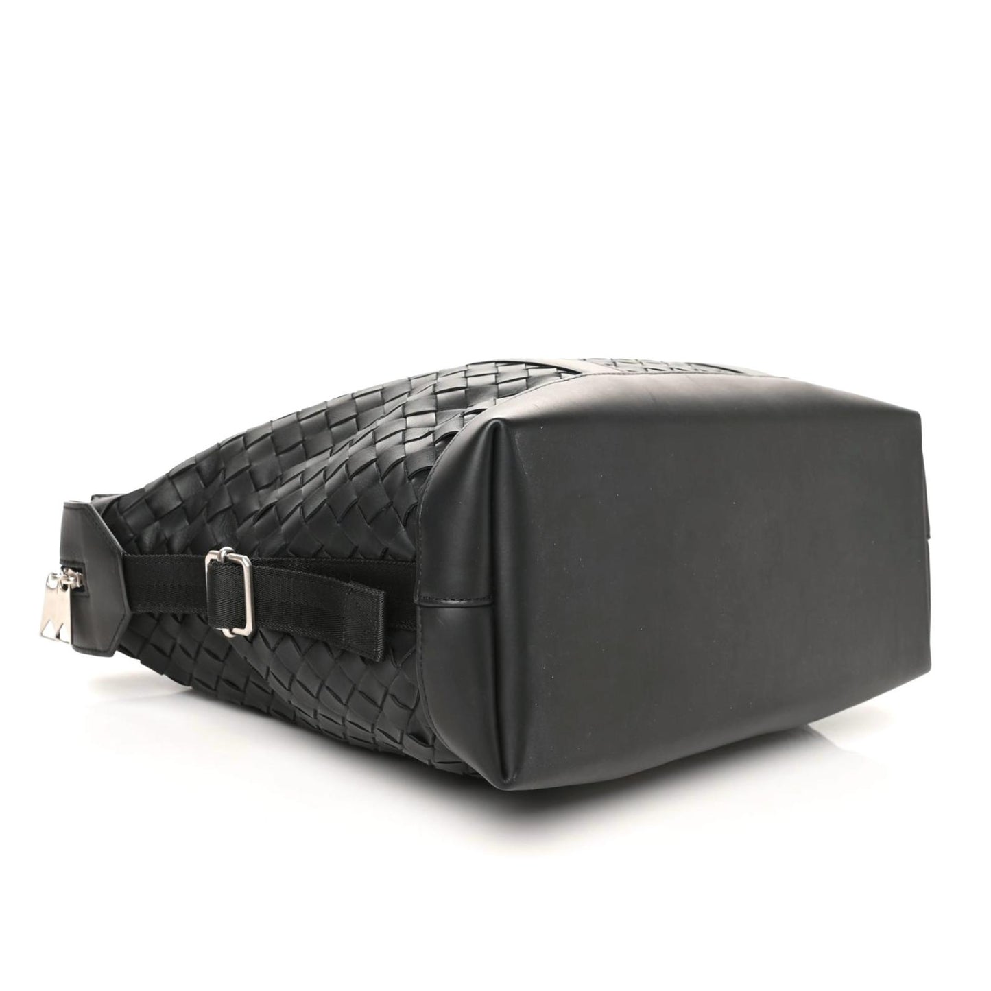 Calfskin Intrecciato Zipped Tote Black