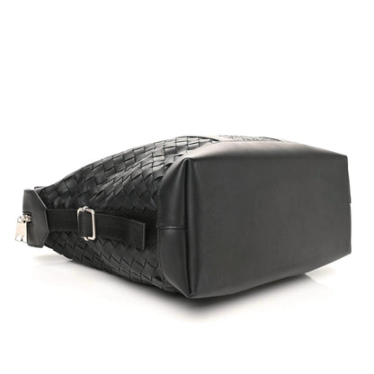 Bottega Veneta Calfskin Intrecciato Zipped Tote Black 5 of 10