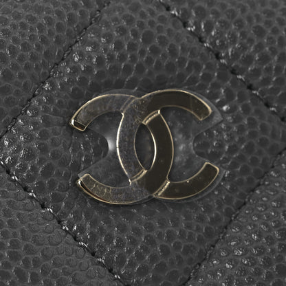 Chanel Caviar Quilted Wallet on Chain WOC Grey 13 of 14