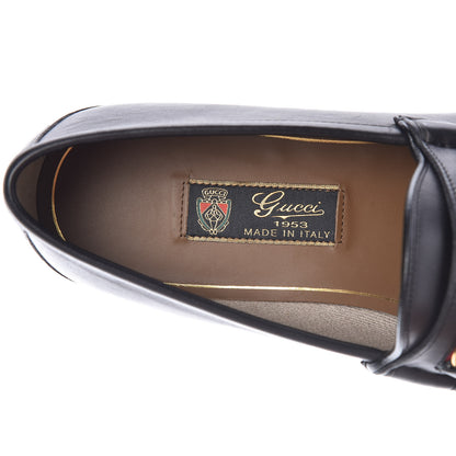Gucci Calfskin Cirano Lux Web Mens 1953 Horsebit Loafers 8.5 Black 9 of 12