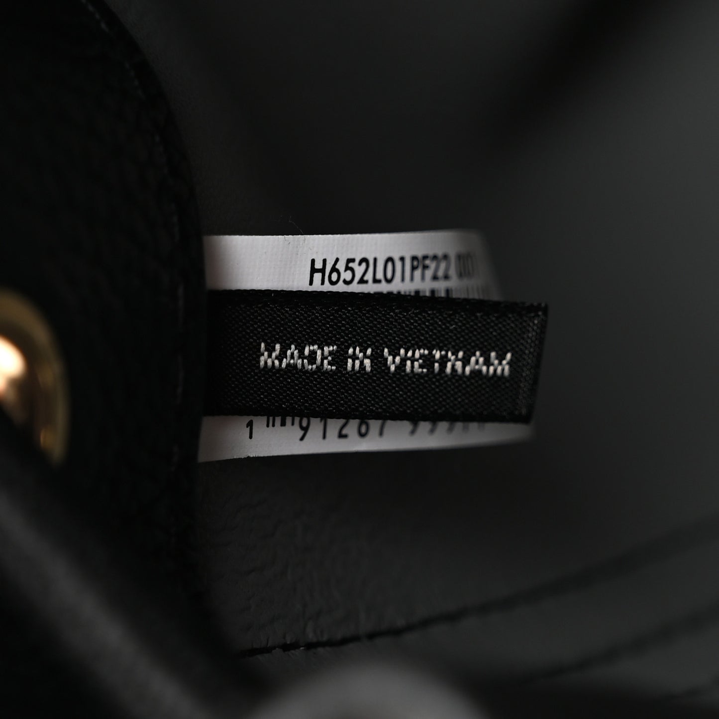 Grained Calfskin Mini The Bucket Bag Black