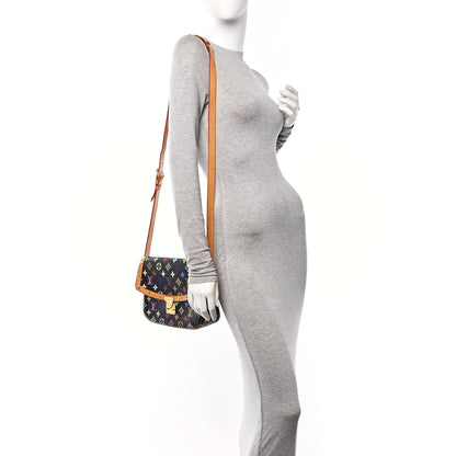 Louis Vuitton Monogram Multicolor Sologne Black 2 of 9