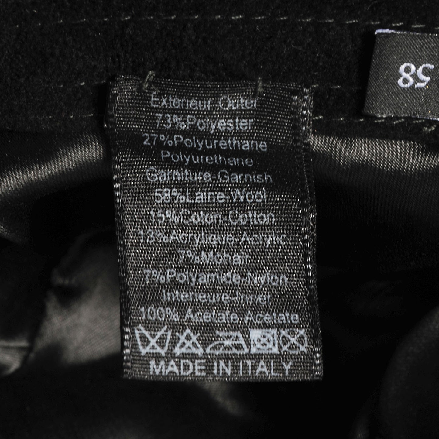 Vinyl Tweed Bucket Hat 58 Black