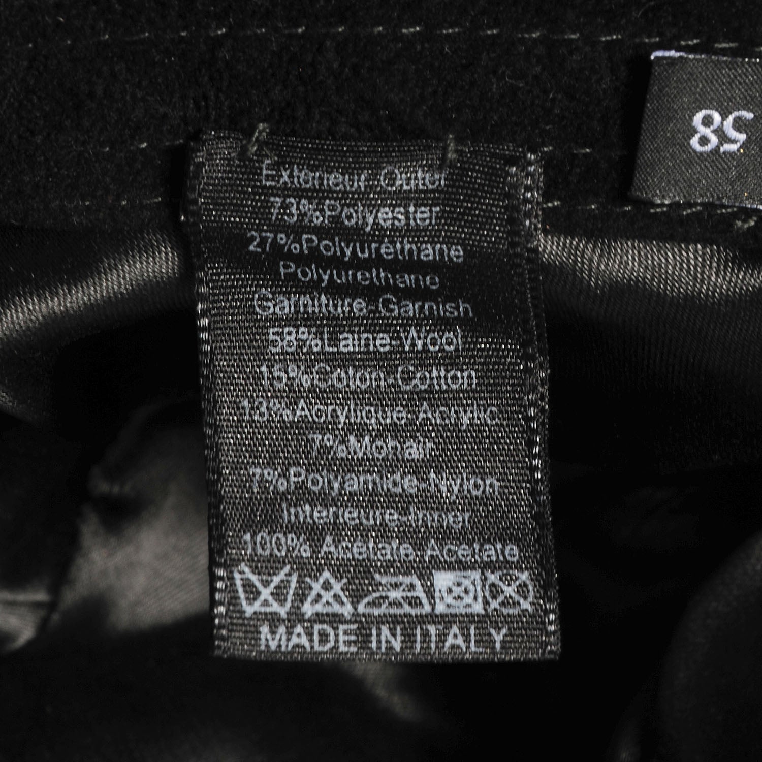 Chanel Vinyl Tweed Bucket Hat 58 Black 7 of 8