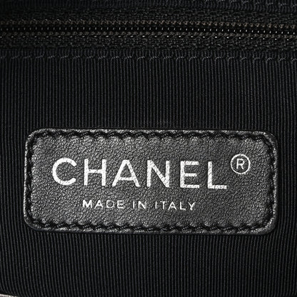 Chanel Metallic Aged Calfskin Quilted Small Chain Me Tote Dark Silver 6 of 10