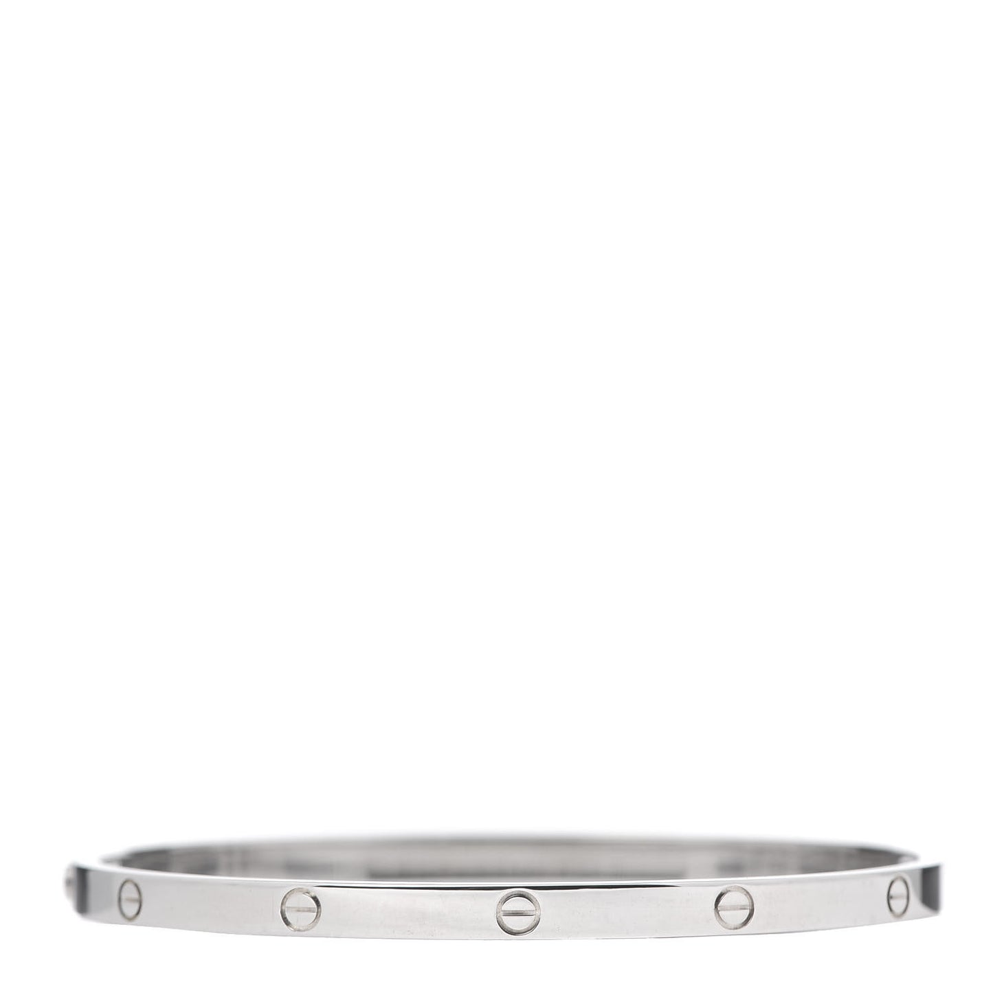 18K White Gold Small LOVE Bracelet 17