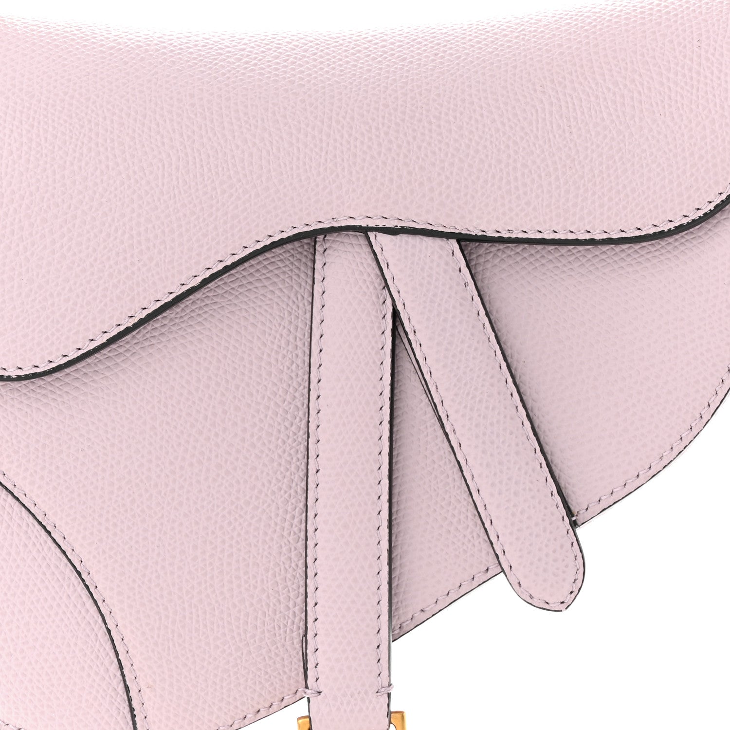 Christian Dior Grained Calfskin Mini Saddle Bag Light Pink 8 of 10