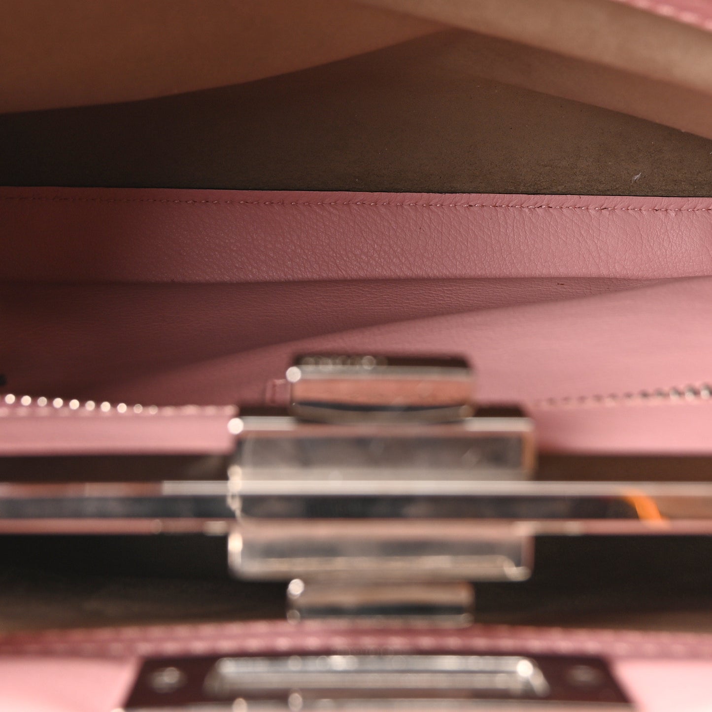 Vitello Seta Lace Up Medium Peekaboo Iconic Satchel Bubblegum