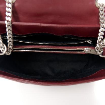 Saint Laurent Calfskin Y Quilted Monogram Medium Loulou Chain Satchel Rouge Legion 5 of 11